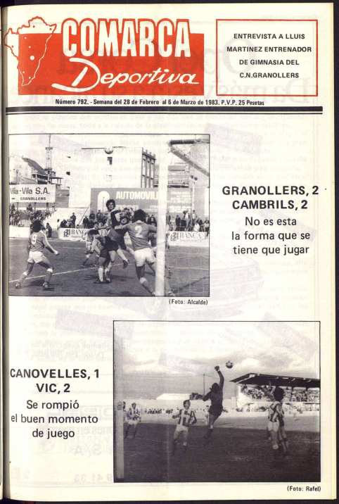 Comarca Deportiva, 28/2/1983 [Issue]