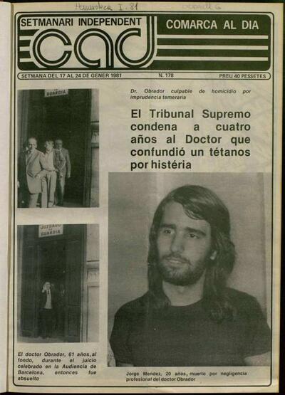 Comarca al Dia, 17/1/1981 [Issue]