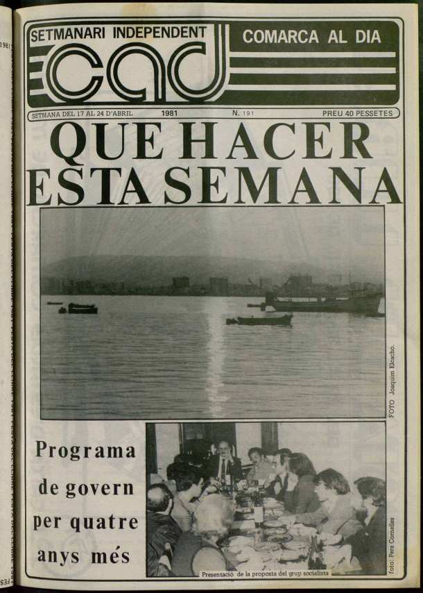 Comarca al Dia, 17/4/1981 [Issue]