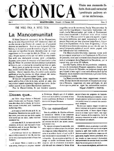 Crònica, 18/2/1930 [Issue]