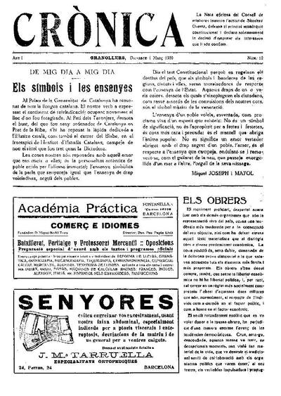 Crònica, 1/3/1930 [Issue]