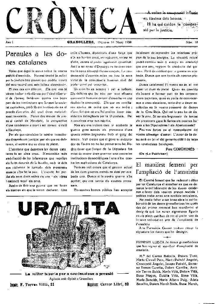 Crònica, 10/3/1930 [Issue]