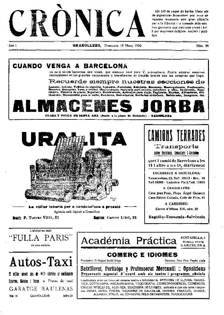 Crònica, 12/3/1930 [Issue]