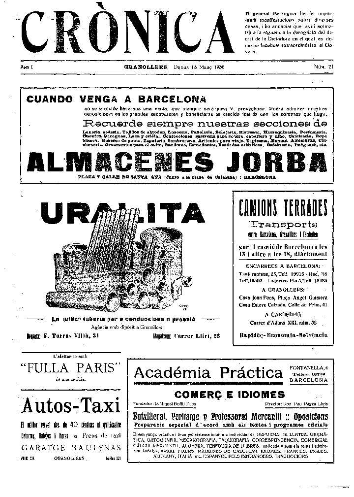 Crònica, 13/3/1930 [Issue]