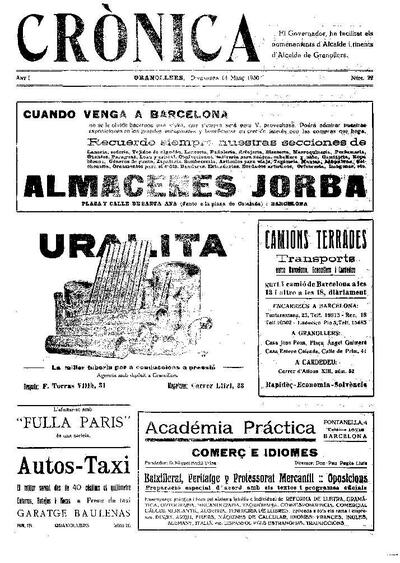 Crònica, 14/3/1930 [Issue]