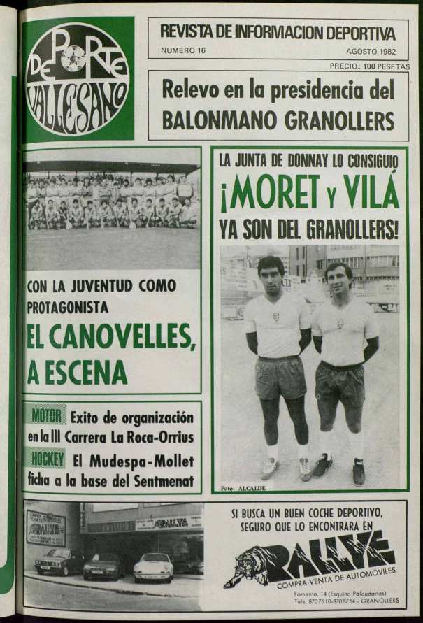 Deporte Vallesano, 1/8/1982 [Ejemplar]