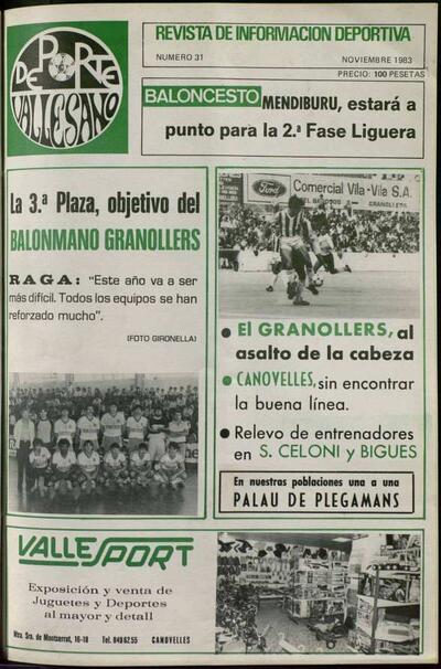 Deporte Vallesano, 1/11/1983 [Ejemplar]