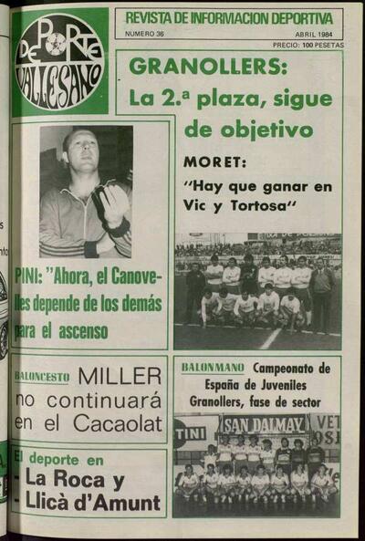 Deporte Vallesano, 1/4/1984 [Ejemplar]