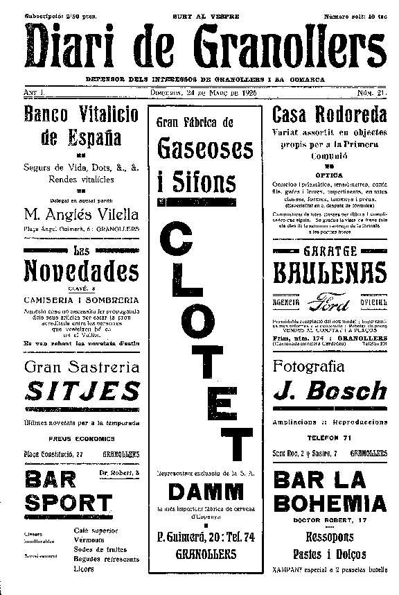 Diari de Granollers, 24/3/1926 [Issue]