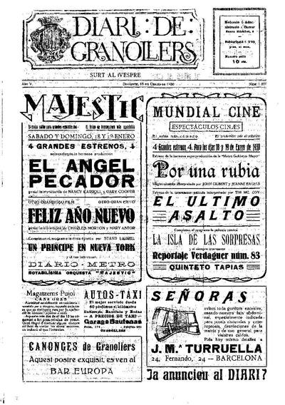 Diari de Granollers, 18/1/1930 [Issue]