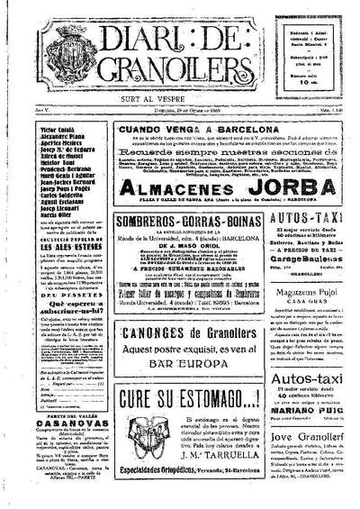 Diari de Granollers, 29/1/1930 [Issue]