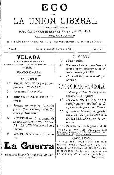 Eco de la Unión Liberal, 22/10/1893 [Ejemplar]