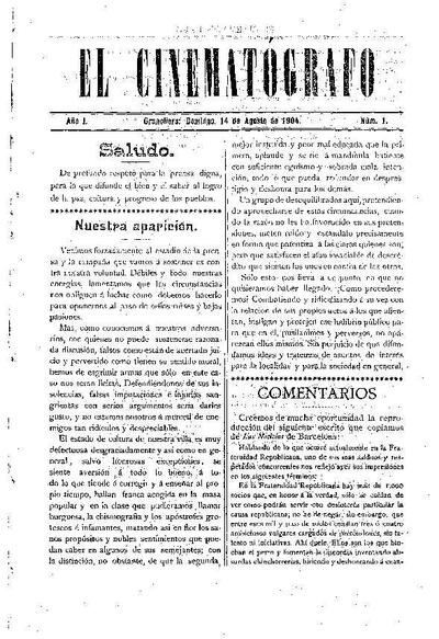 El Cinematógrafo, 14/8/1904 [Issue]