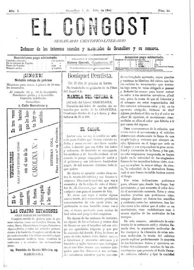 El Congost, 4/7/1886 [Ejemplar]