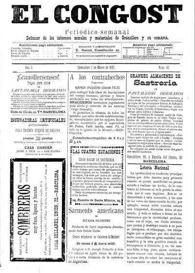 El Congost, 1/1/1887 [Issue]