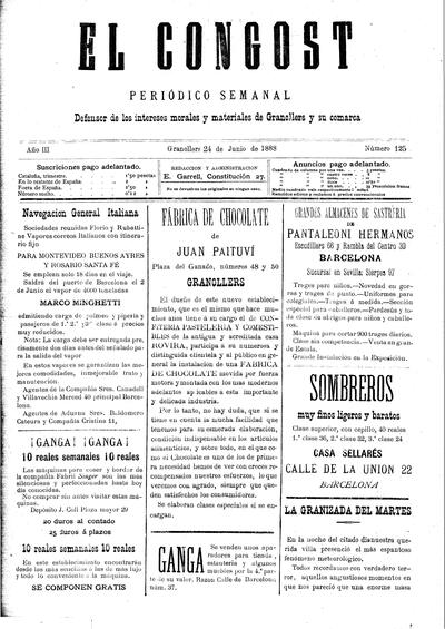 El Congost, 24/6/1888 [Ejemplar]