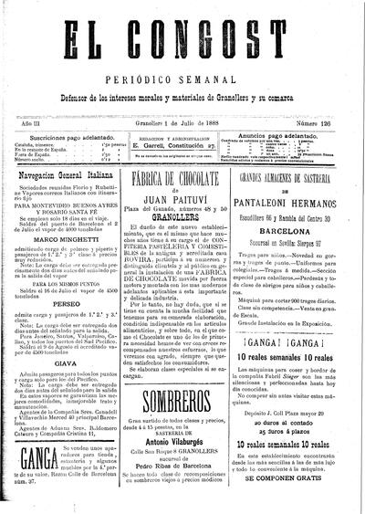 El Congost, 1/7/1888 [Ejemplar]