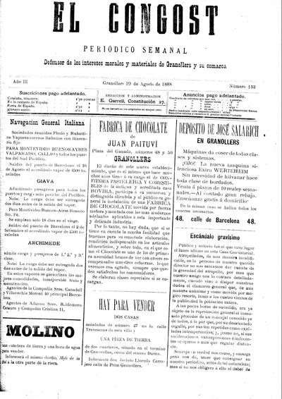 El Congost, 19/8/1888 [Exemplar]