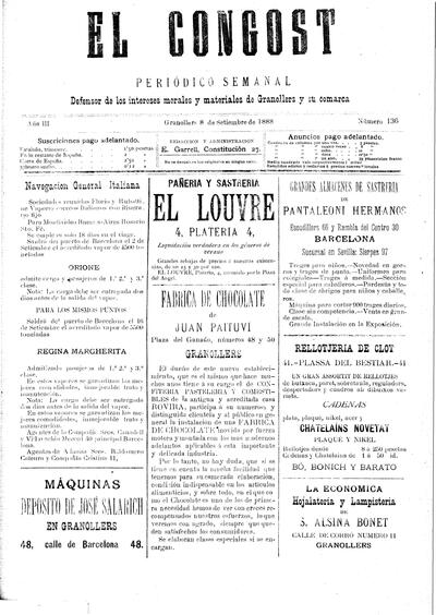 El Congost, 8/9/1888 [Exemplar]