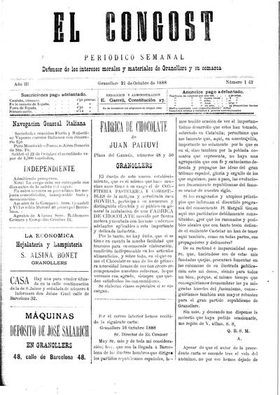 El Congost, 21/10/1888 [Exemplar]
