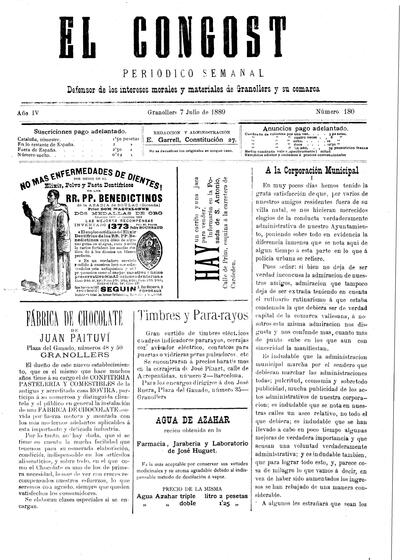 El Congost, 7/7/1889 [Exemplar]