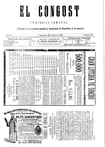 El Congost, 27/10/1889 [Exemplar]