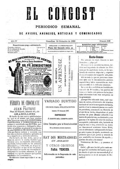 El Congost, 15/12/1889 [Exemplar]