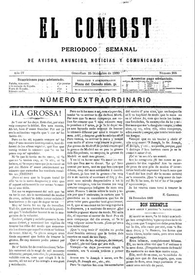 El Congost, 25/12/1889 [Exemplar]
