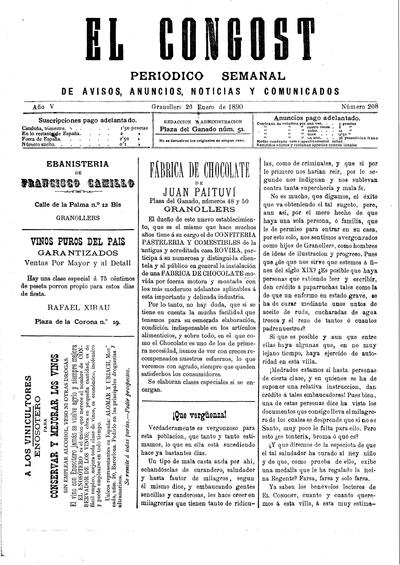 El Congost, 26/1/1890 [Exemplar]