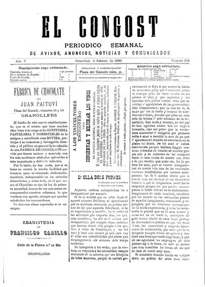 El Congost, 9/2/1890 [Exemplar]