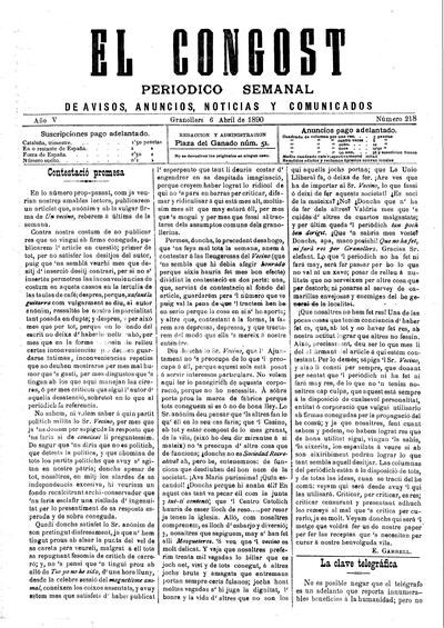 El Congost, 6/4/1890 [Exemplar]