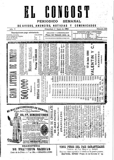 El Congost, 1/6/1890 [Exemplar]