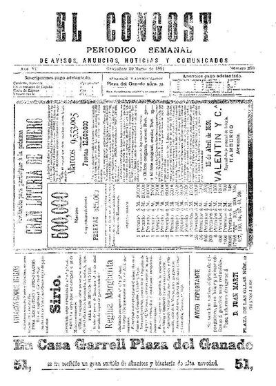 El Congost, 29/3/1891 [Issue]