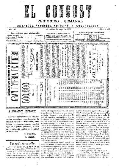 El Congost, 17/5/1891 [Issue]