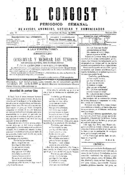 El Congost, 21/6/1891 [Issue]