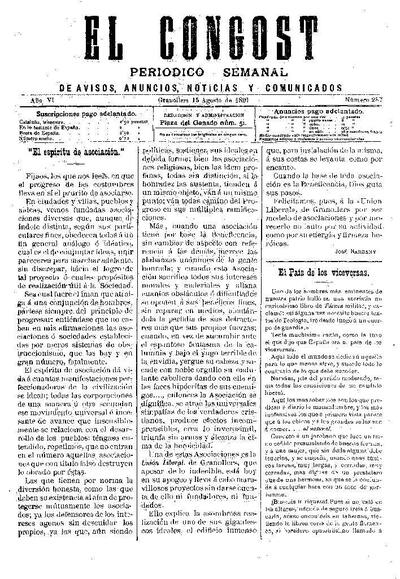 El Congost, 15/8/1891 [Issue]