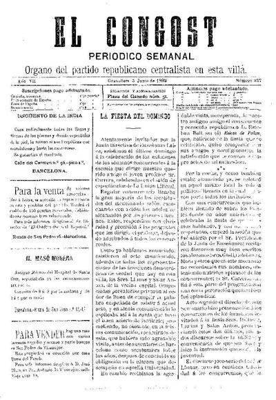 El Congost, 5/6/1892 [Issue]