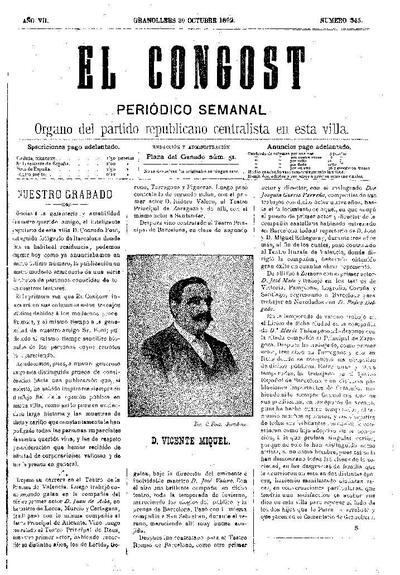 El Congost, 30/10/1892 [Issue]