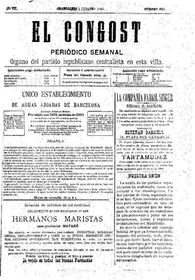 El Congost, 5/2/1893 [Issue]