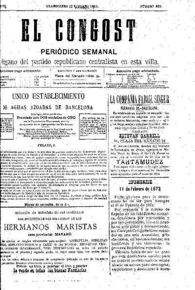 El Congost, 12/2/1893 [Issue]