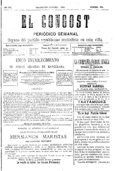 El Congost, 19/3/1893 [Issue]