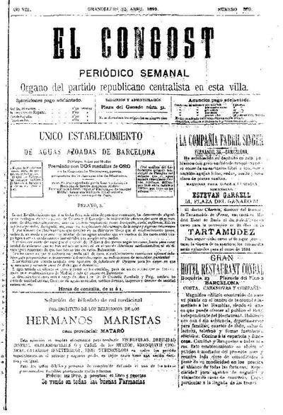 El Congost, 23/4/1893 [Issue]