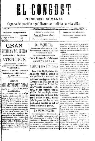 El Congost, 7/5/1893 [Issue]