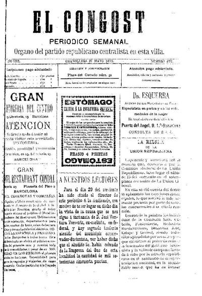 El Congost, 21/5/1893 [Issue]