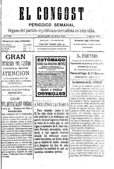 El Congost, 28/5/1893 [Issue]