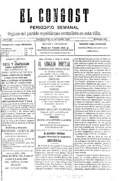 El Congost, 15/10/1893 [Issue]