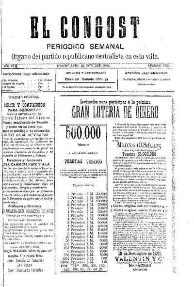 El Congost, 22/10/1893 [Issue]