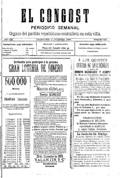 El Congost, 3/12/1893 [Issue]