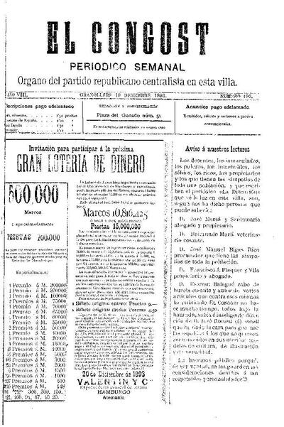 El Congost, 10/12/1893 [Issue]