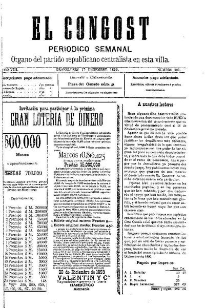 El Congost, 17/12/1893 [Issue]